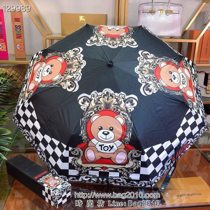 Moschino莫斯奇諾 防紫外線 全自動伸縮手柄 防雨防紫外線隔熱傘  sll1006